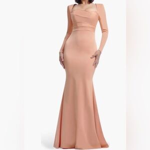 Dress the Population Delores Long Sleeve Evening Gown // Size XSM
